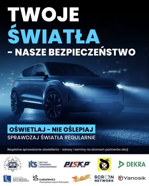 Bezpłatne sprawdzenie świateł w pojazdach – już dziś!