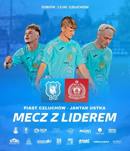 Jantar Ustka zagra z liderem. Piast Człuchów czeka na wyjazdowe starcie