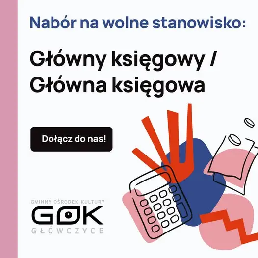 Gminny Ośrodek Kultury w Główczycach szuka głównego księgowego