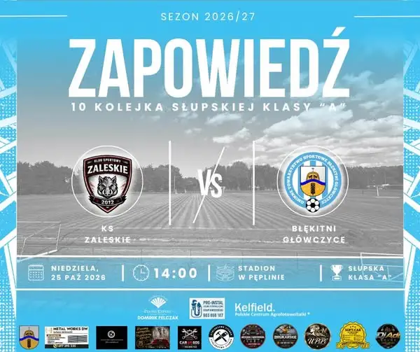 Błękitni Główczyce jadą do Pęplina po kolejne punkty w słupskiej Klasie A