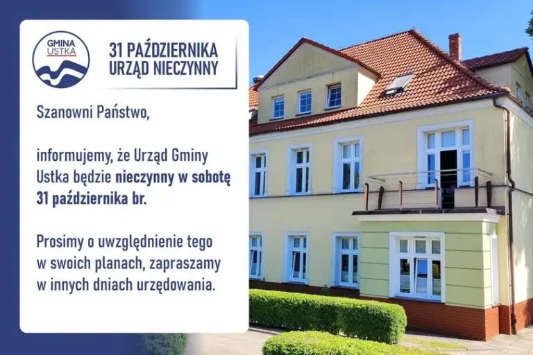 Urząd Gminy Ustka nieczynny w sobotę 31 października