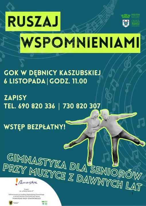Gimnastyka z muzyką dawnych lat dla seniorów z Gminy Dębnica Kaszubska