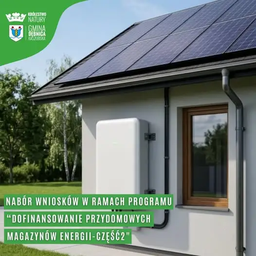 Dębnica Kaszubska: ruszył nabór wniosków na przydomowe magazyny energii