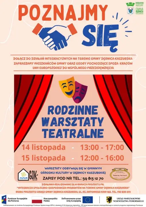 Bezpłatne warsztaty teatralne w Dębnicy Kaszubskiej – zapisy trwają