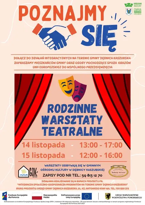 Bezpłatne warsztaty teatralne w Dębnicy Kaszubskiej – zapisy trwają