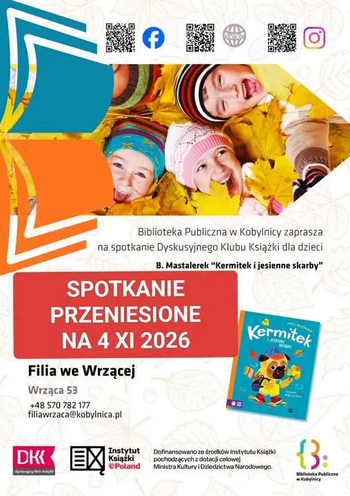 Spotkanie Dyskusyjnego Klubu Książki we Wrzącej przełożone na 4 listopada
